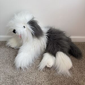 Vintage Animal Alley English Sheepdog Shaggy Plush Dog Toys R Us Realistic